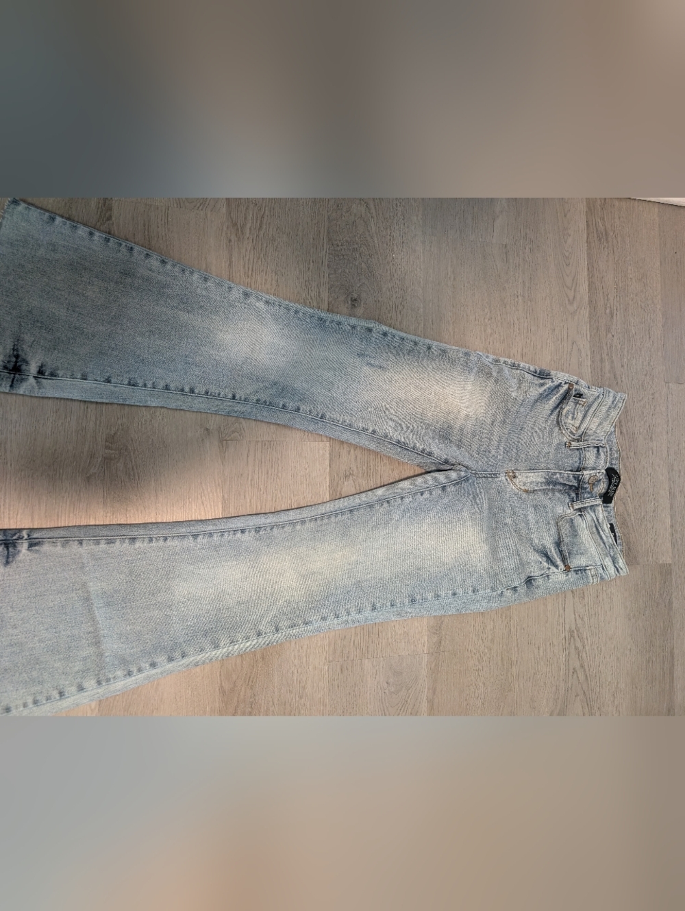 Judy Blue Flare Midrise Raw Hem Tummy Control Jeans 26